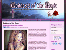 Tablet Screenshot of goddessoftherose.com